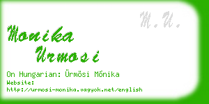 monika urmosi business card