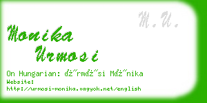 monika urmosi business card